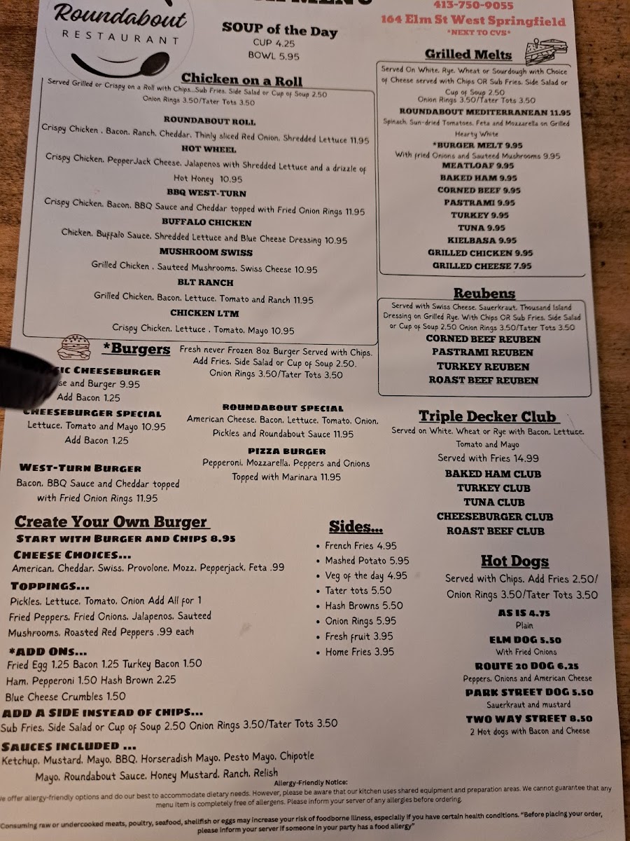 Roundabout Restaurant Photo Menu 10