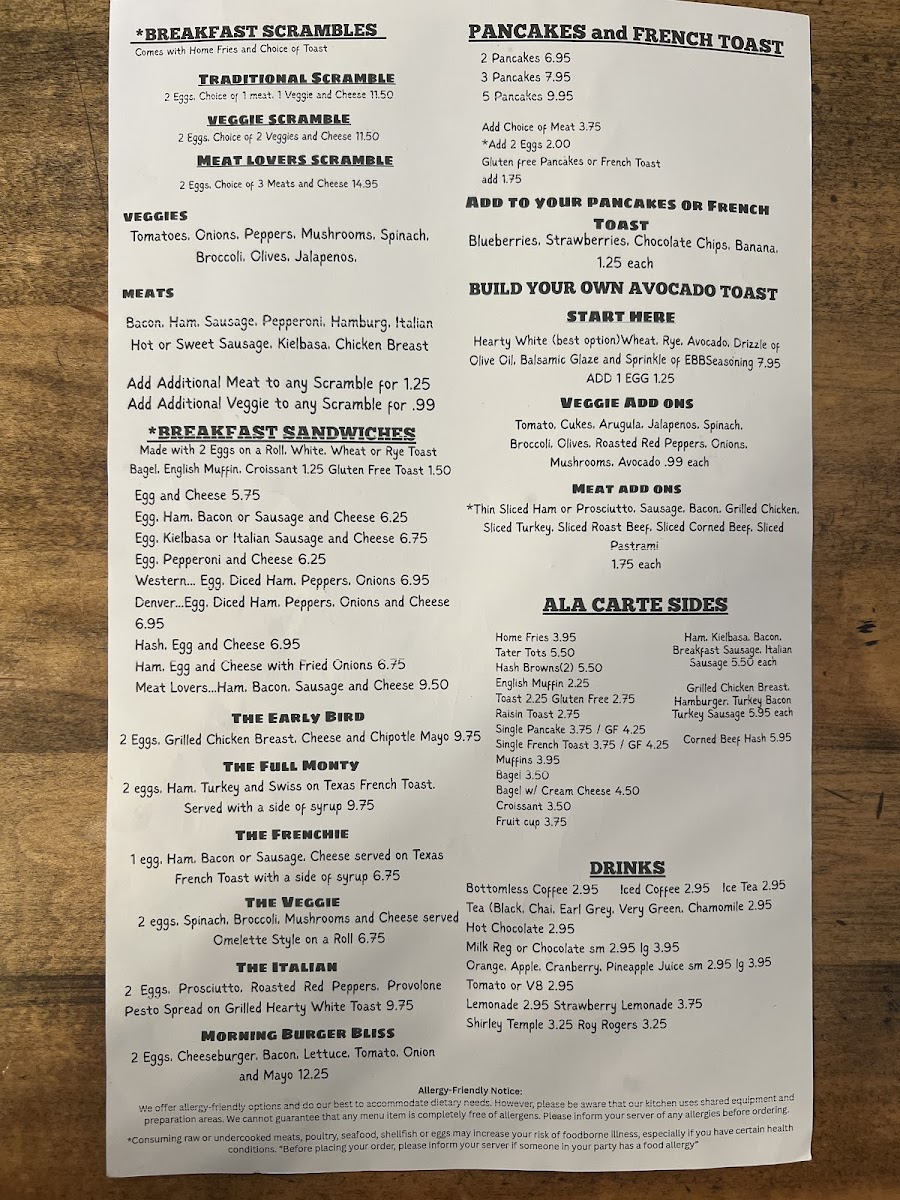 Roundabout Restaurant Photo Menu 3