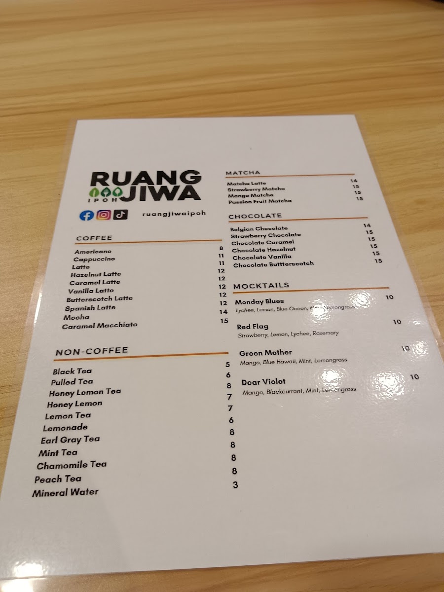 Ruang Jiwa Ipoh Photo Menu 1