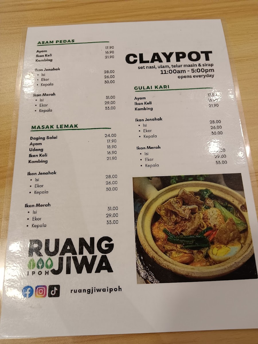 Ruang Jiwa Ipoh Photo Menu 3