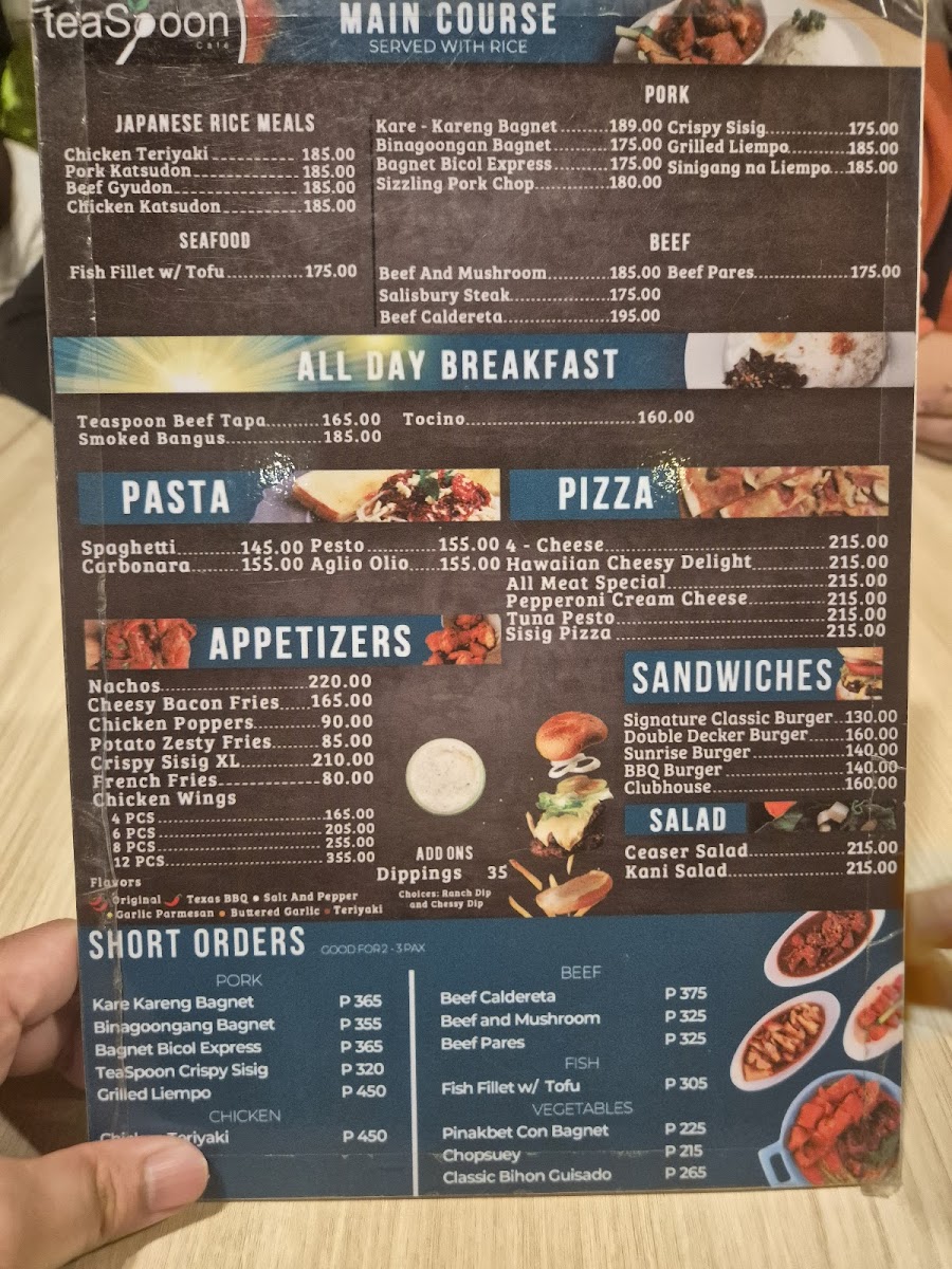 TeaSpoon Cafe Juan Luna Branch Photo Menu 1