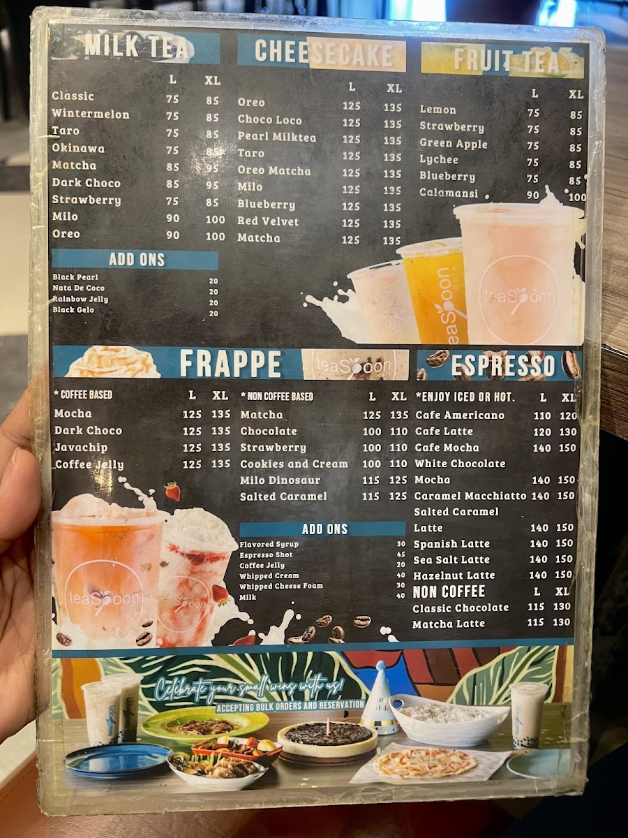 TeaSpoon Cafe Juan Luna Branch Photo Menu 3