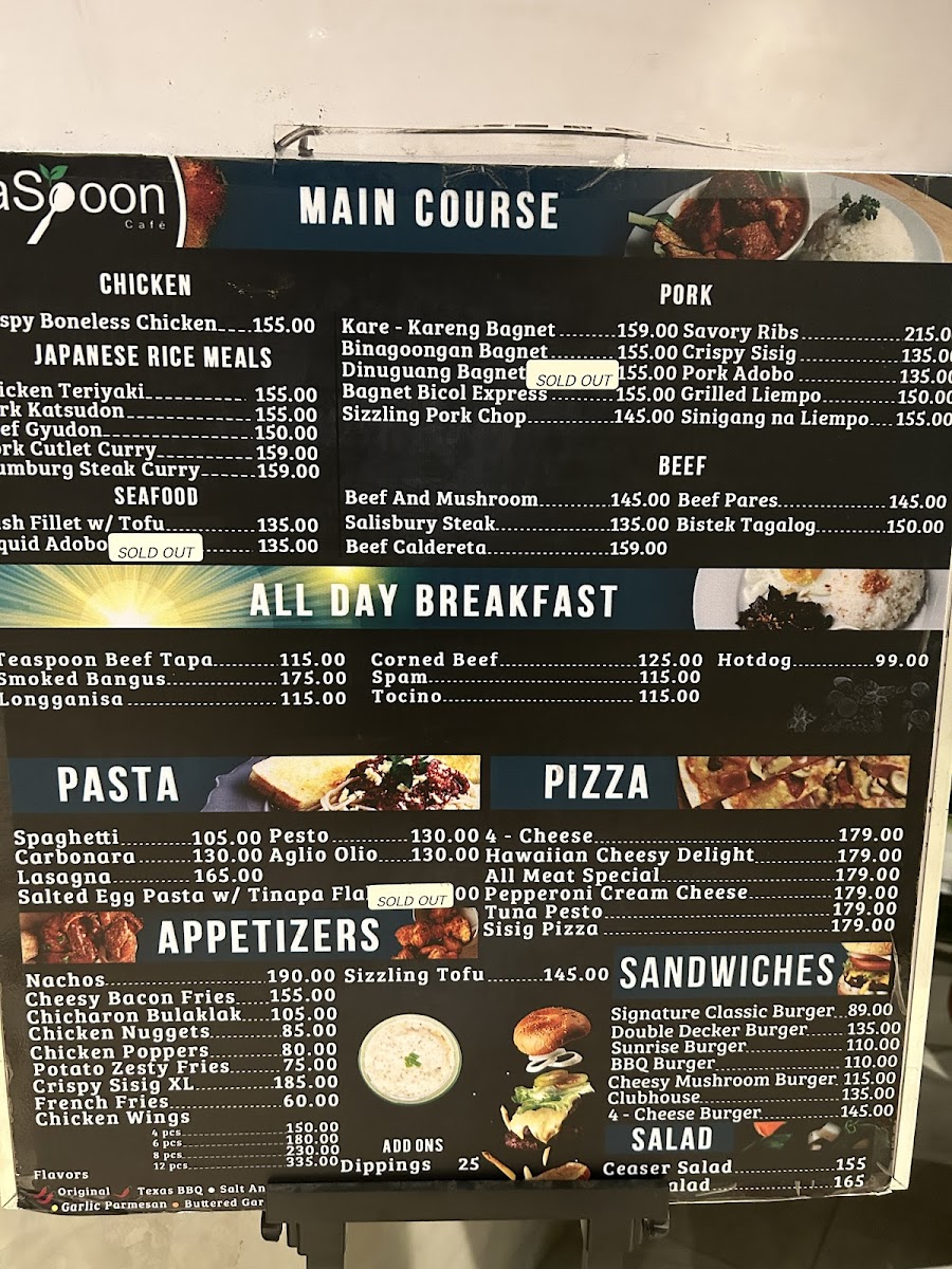 TeaSpoon Cafe Juan Luna Branch Photo Menu 7