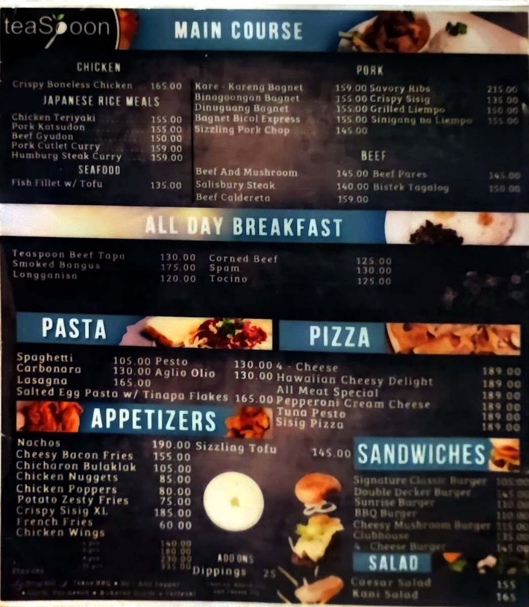 TeaSpoon Cafe Juan Luna Branch Photo Menu 9