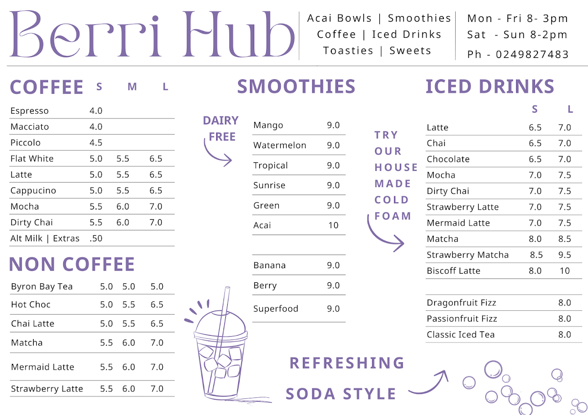 Berri Hub Photo Menu 1