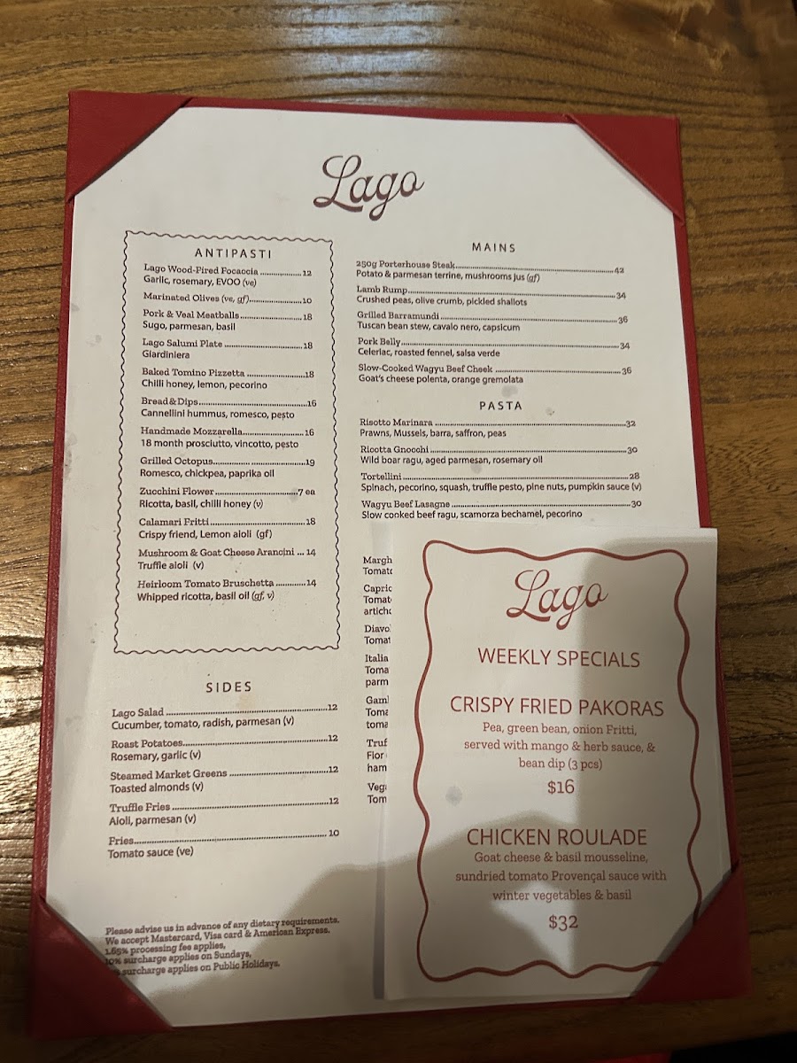 Lago Cucina Photo Menu 2