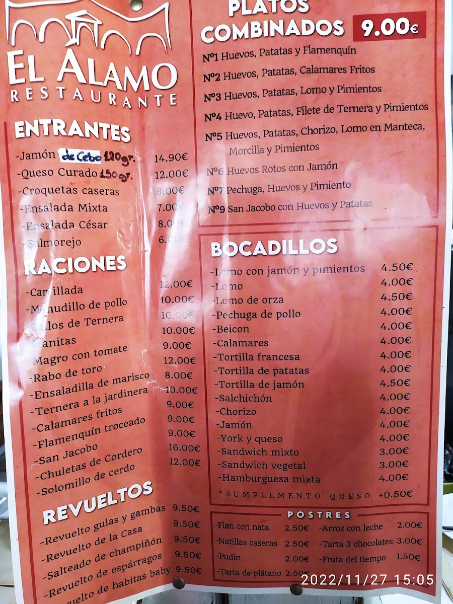 Restaurante El Álamo Photo Menu 10