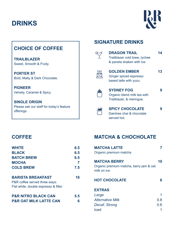 Pablo & Rusty's Sydney CBD Photo Menu 4