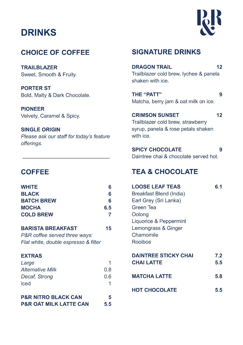 Pablo & Rusty's Sydney CBD Photo Menu 5
