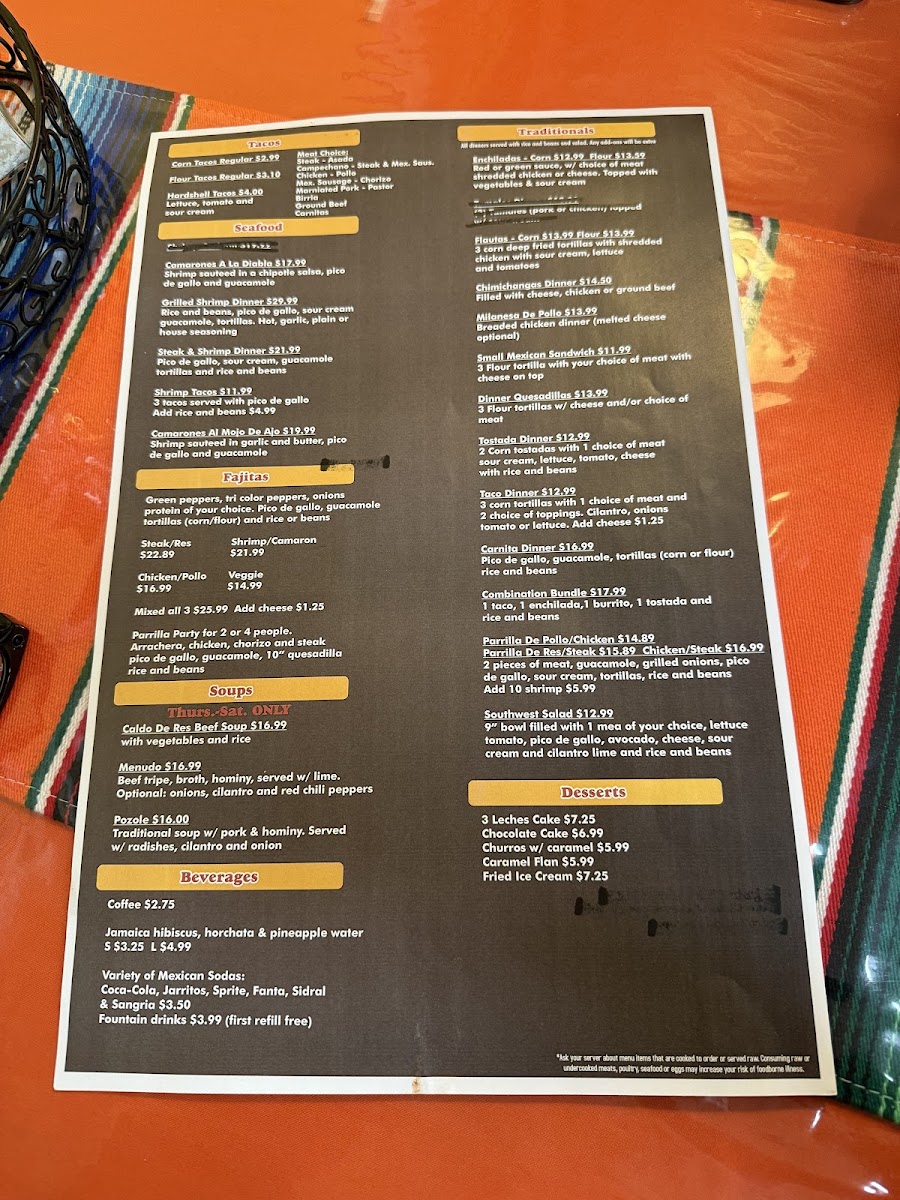 El Zarape Photo Menu 5