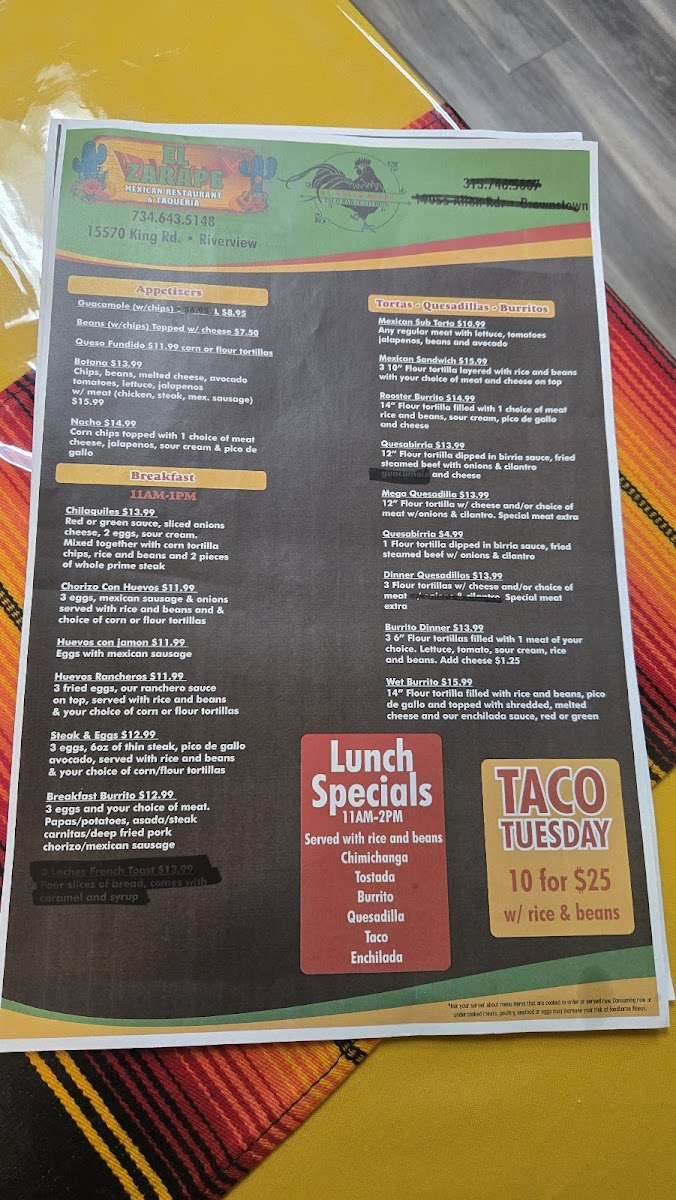 El Zarape Photo Menu 6