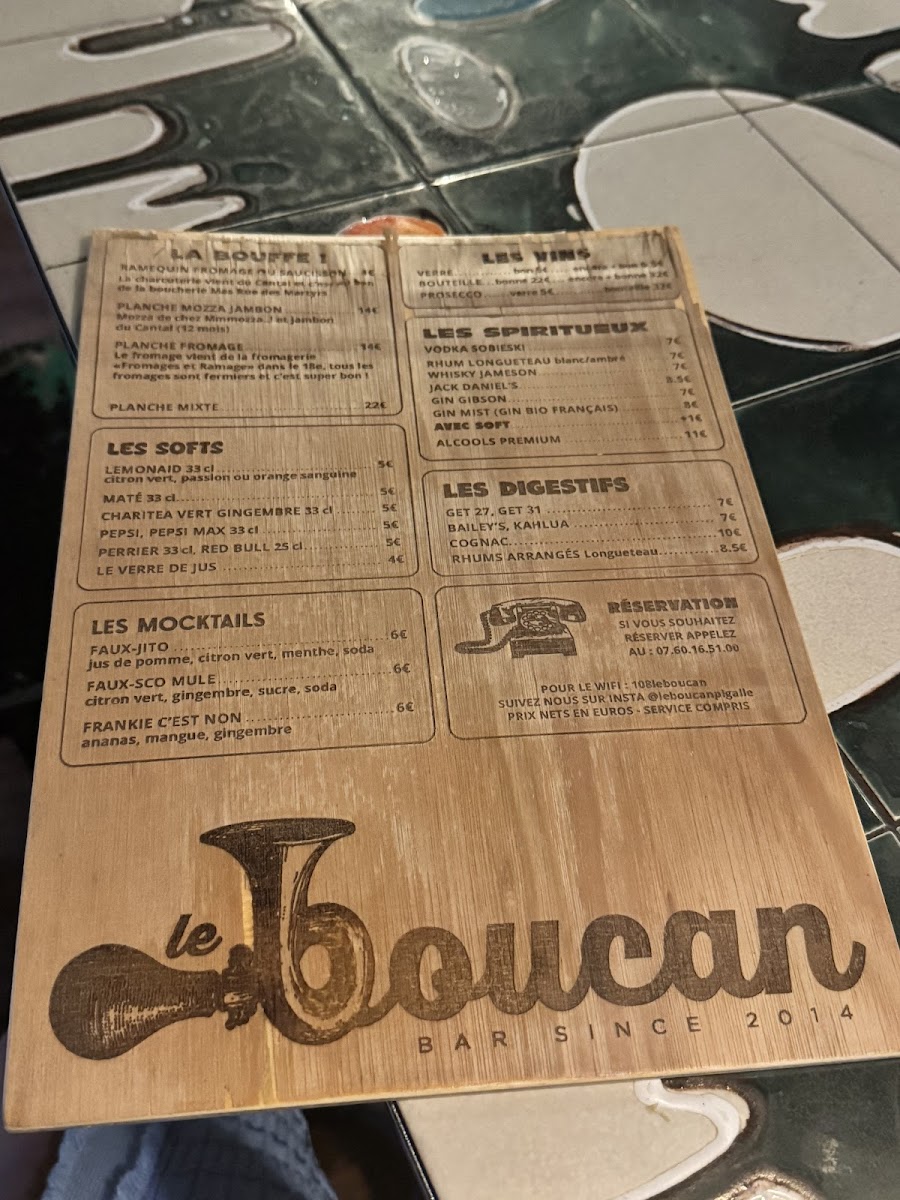 Le Bouchon (Rue de l’Amiral Hamelin) Photo Menu 4