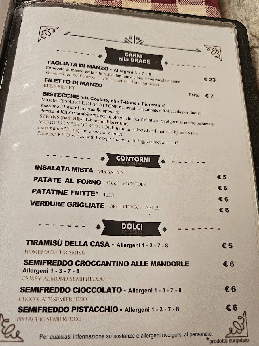 Trattoria Bère Vecchie Photo Menu 3