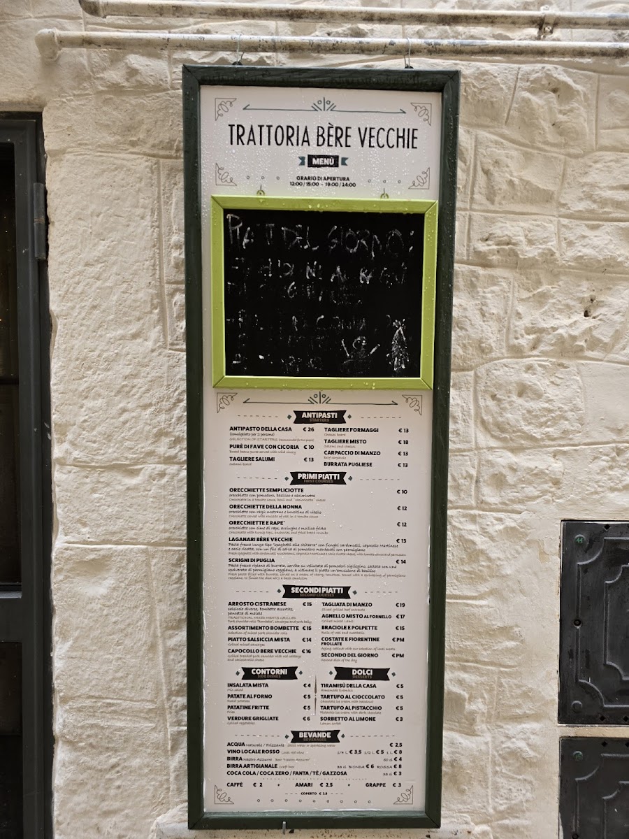 Trattoria Bère Vecchie Photo Menu 7