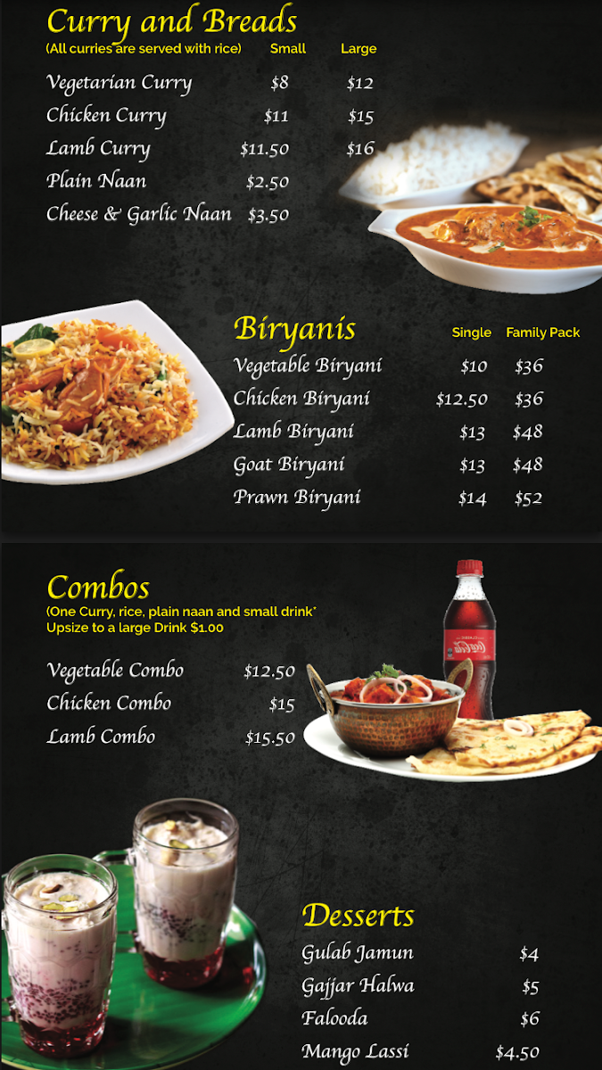 Spice Traders Porirua UNDER NEW MANAGEMENT Photo Menu 1