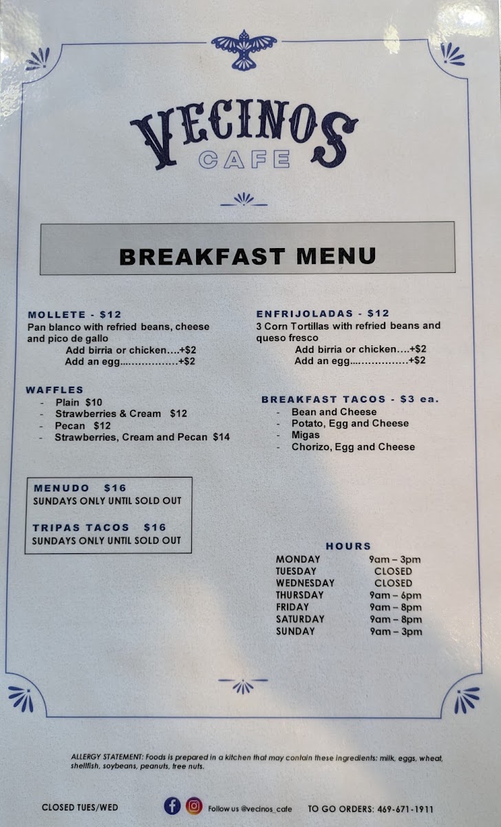 Vecinos Cafe Photo Menu 4