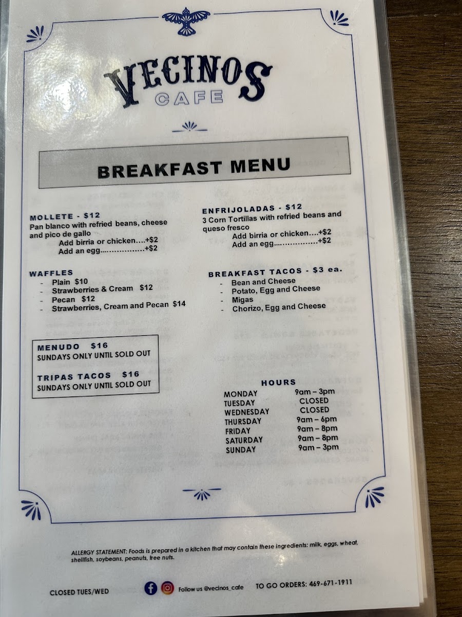 Vecinos Cafe Photo Menu 7