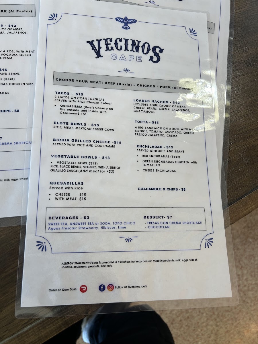 Vecinos Cafe Photo Menu 8