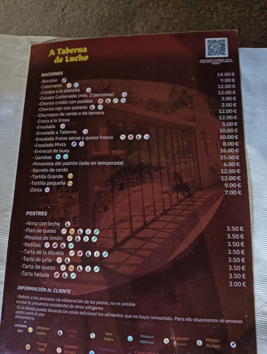 A Taberna de Lucho Photo Menu 2