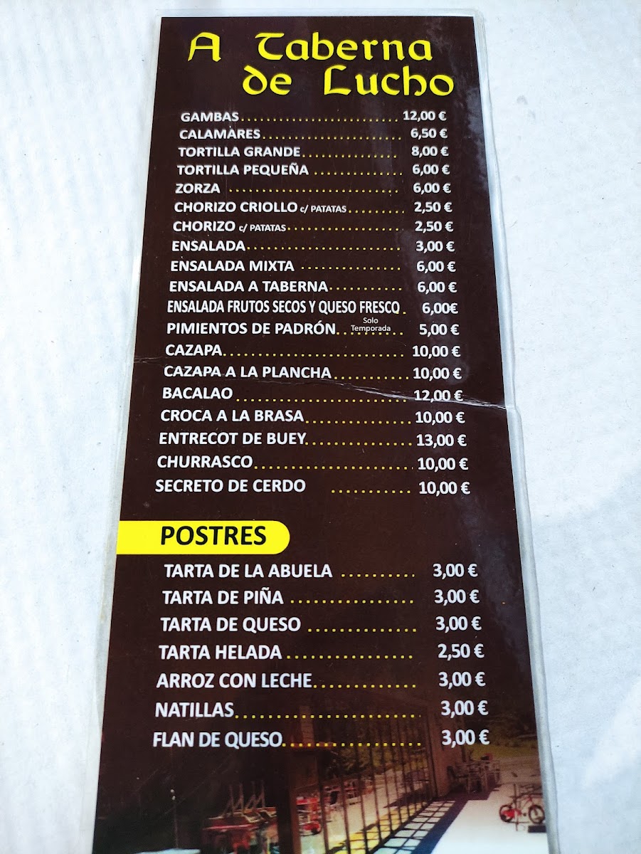 A Taberna de Lucho Photo Menu 4