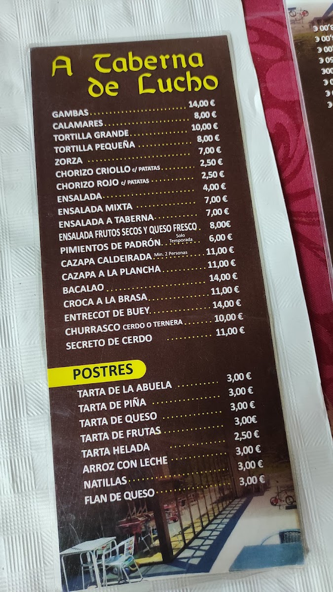 A Taberna de Lucho Photo Menu 5