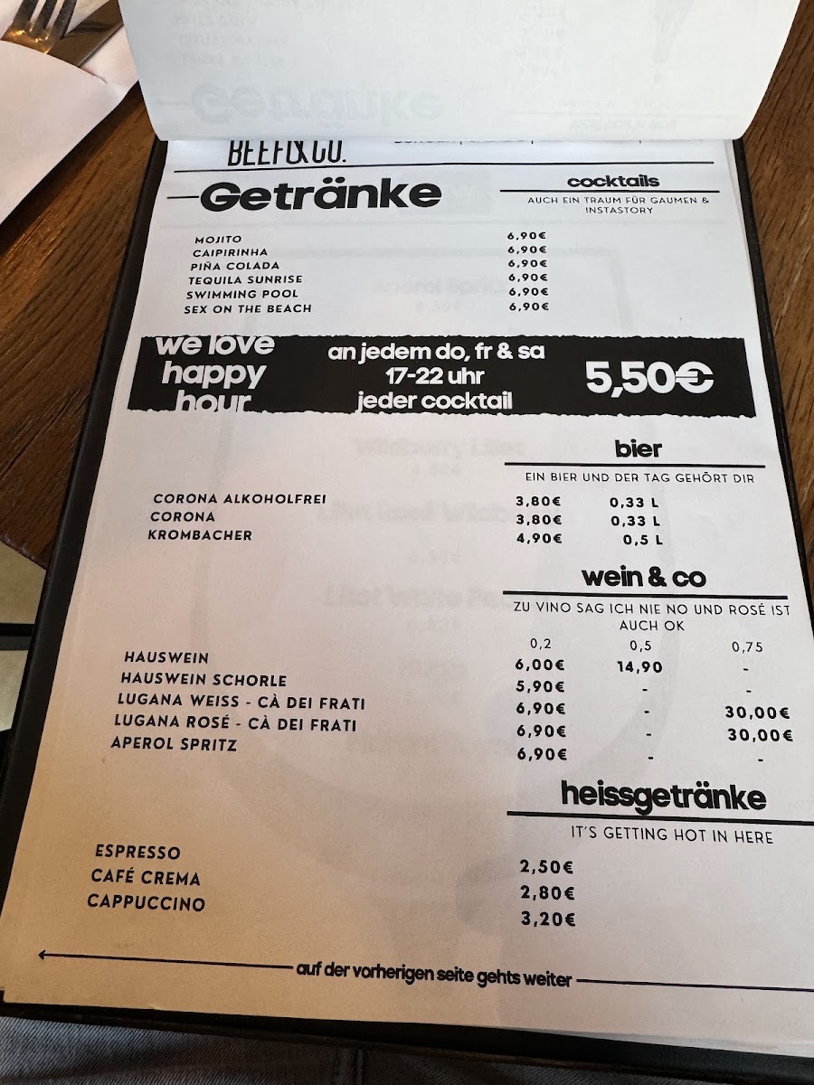 Beef&Co. Photo Menu 1