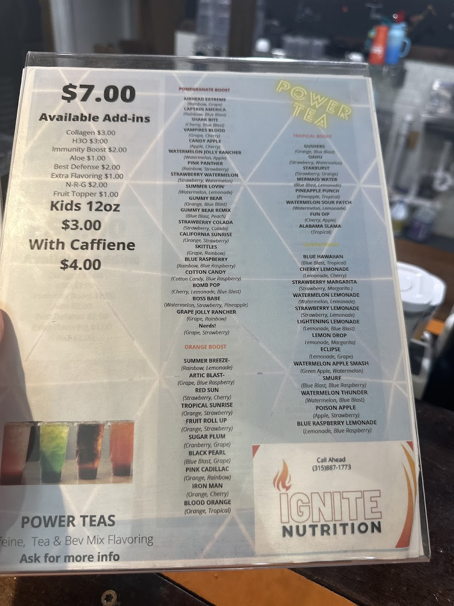 Ignite Nutrition Photo Menu 2