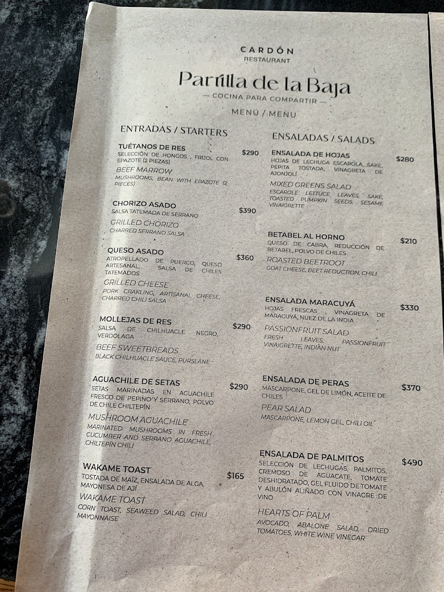 Cardón Restaurant Photo Menu 7
