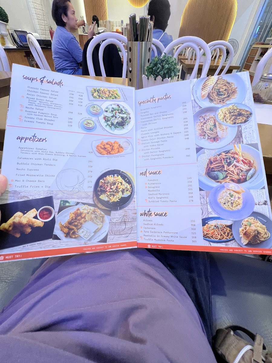 The Old Spaghetti House Photo Menu 1