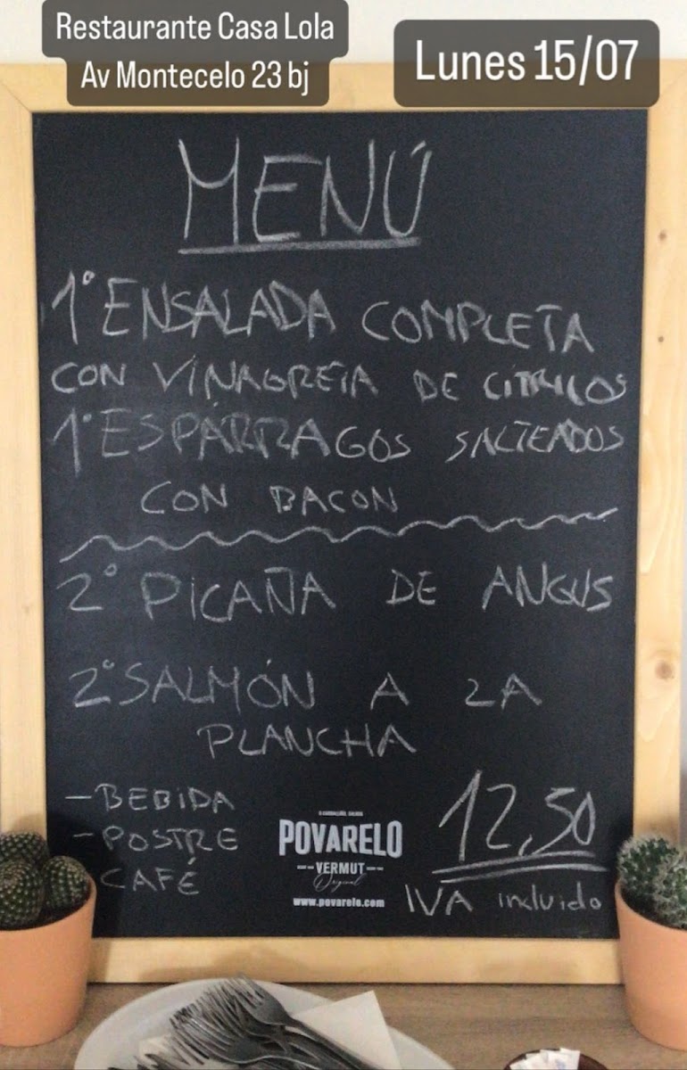 Restaurante casa Lola 1968 Photo Menu 10