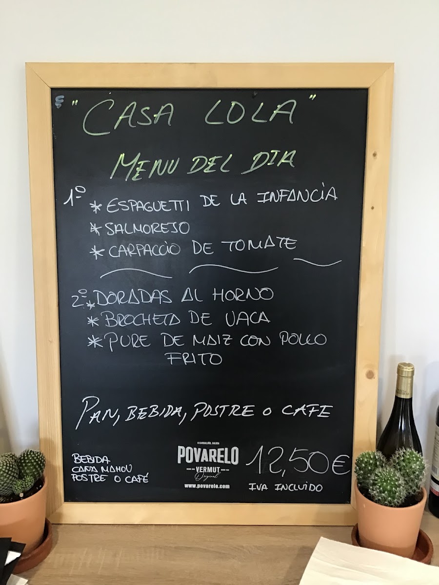 Restaurante casa Lola 1968 Photo Menu 2