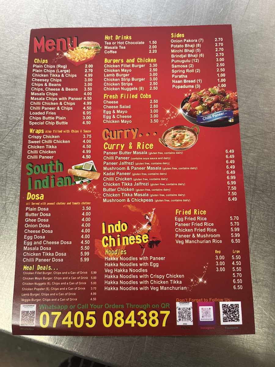 Curry Up Leicester Photo Menu 2