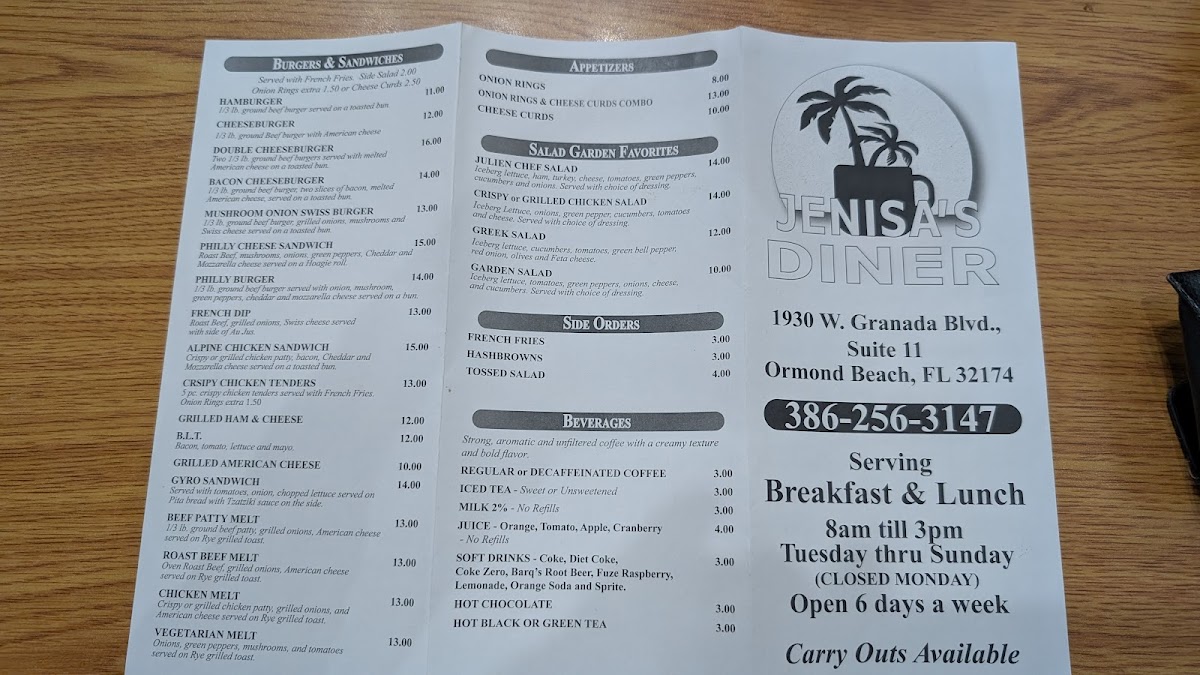 Jenisa's Diner Photo Menu 6