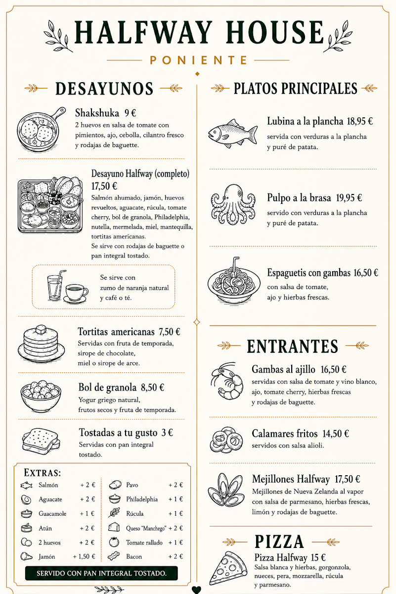 Halfway House Poniente Photo Menu 1