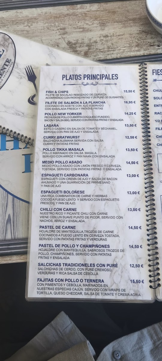 Halfway House Poniente Photo Menu 4