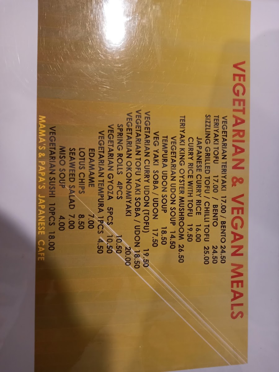 Mama's & Papa's Japanese Cafe Photo Menu 10