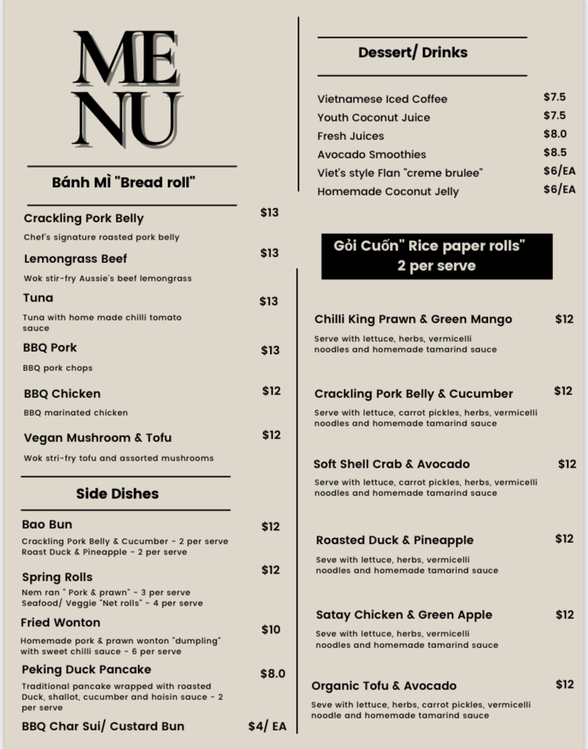 Vinfafe Darlinghurst Photo Menu 6