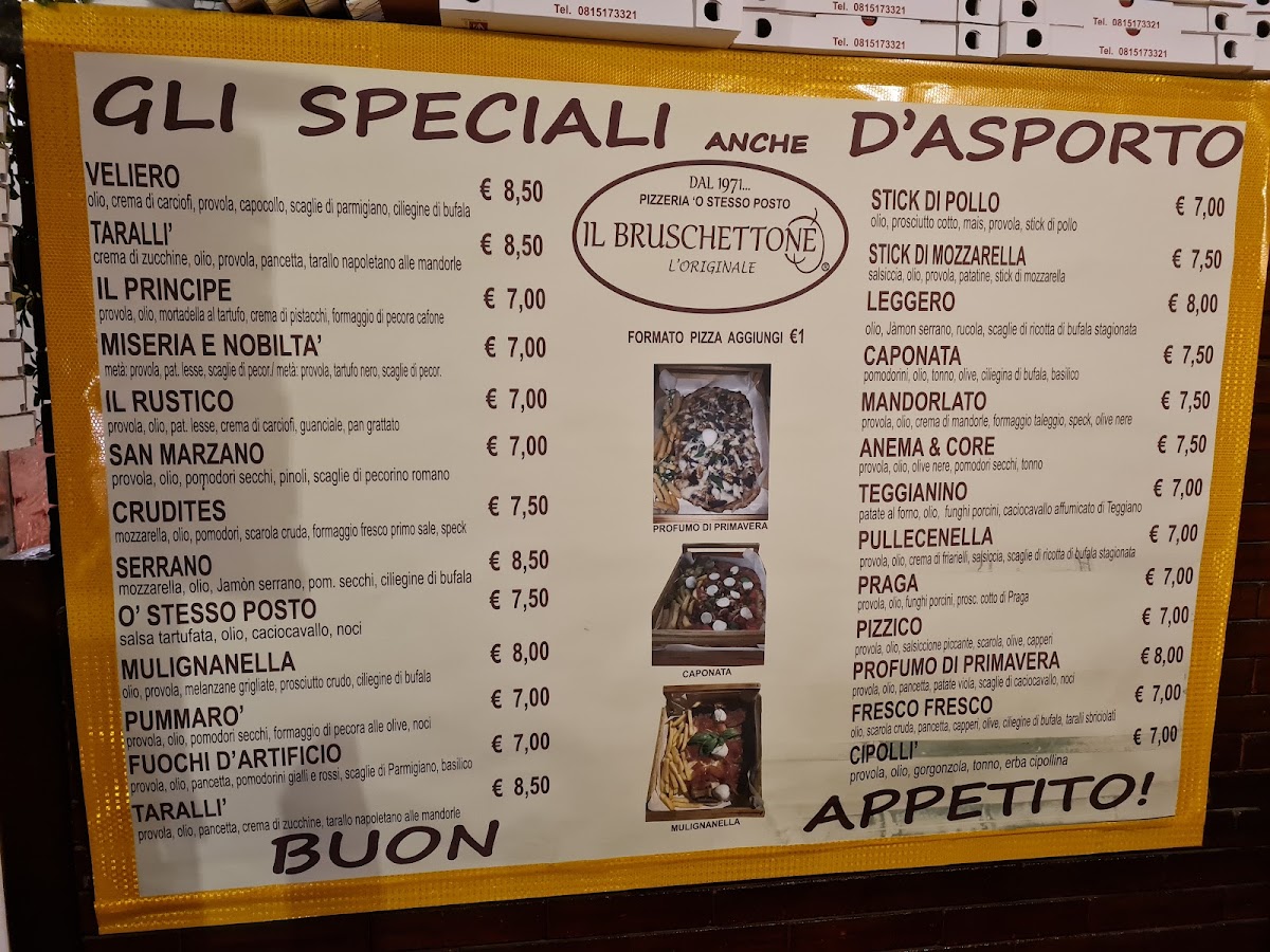 PIZZERIA 'O STESSO POSTO IL BRUSCHETTONE® Photo Menu 2