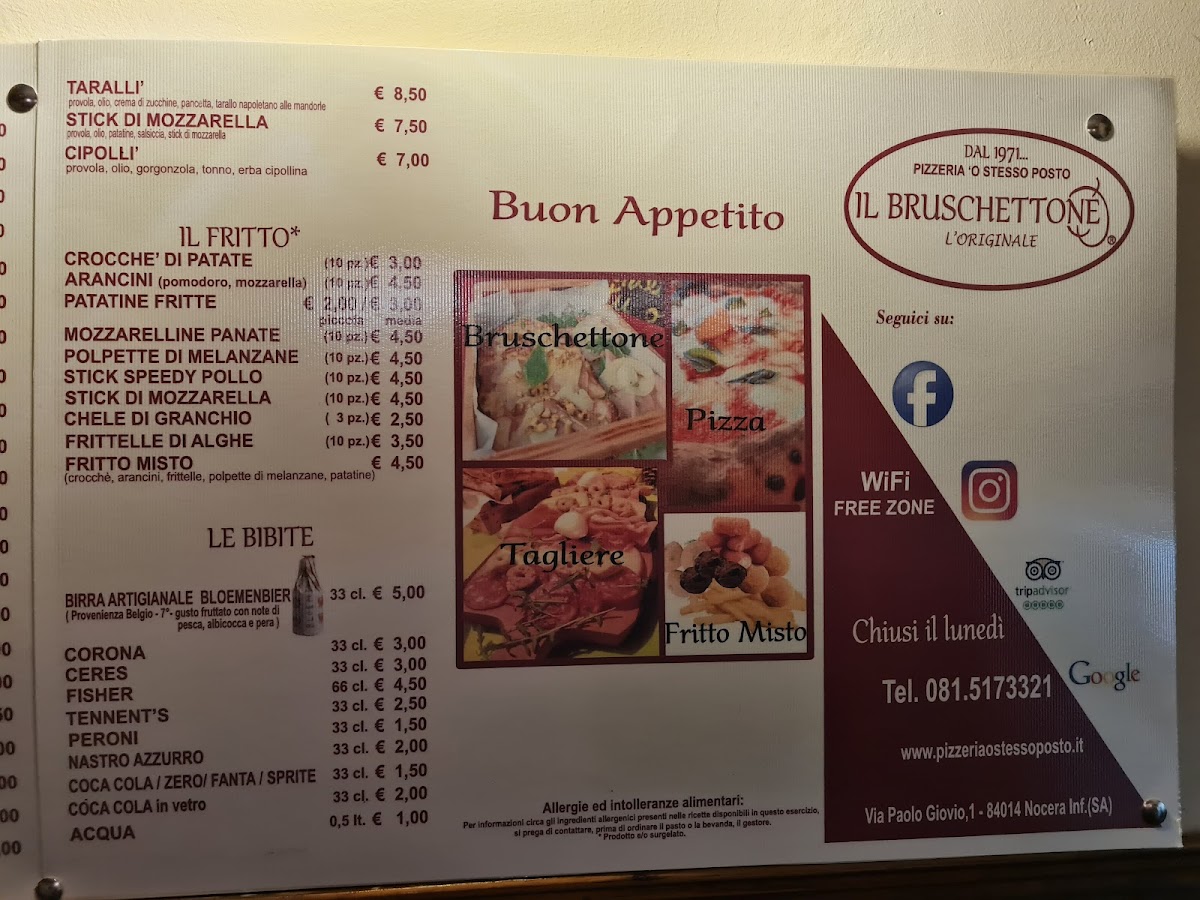PIZZERIA 'O STESSO POSTO IL BRUSCHETTONE® Photo Menu 3