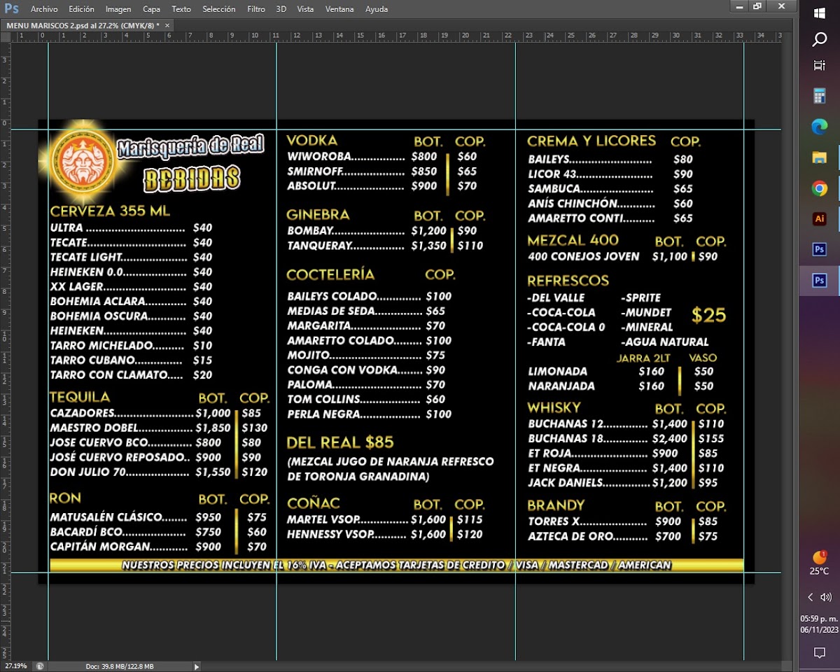 Marisqueria de Real Photo Menu 2