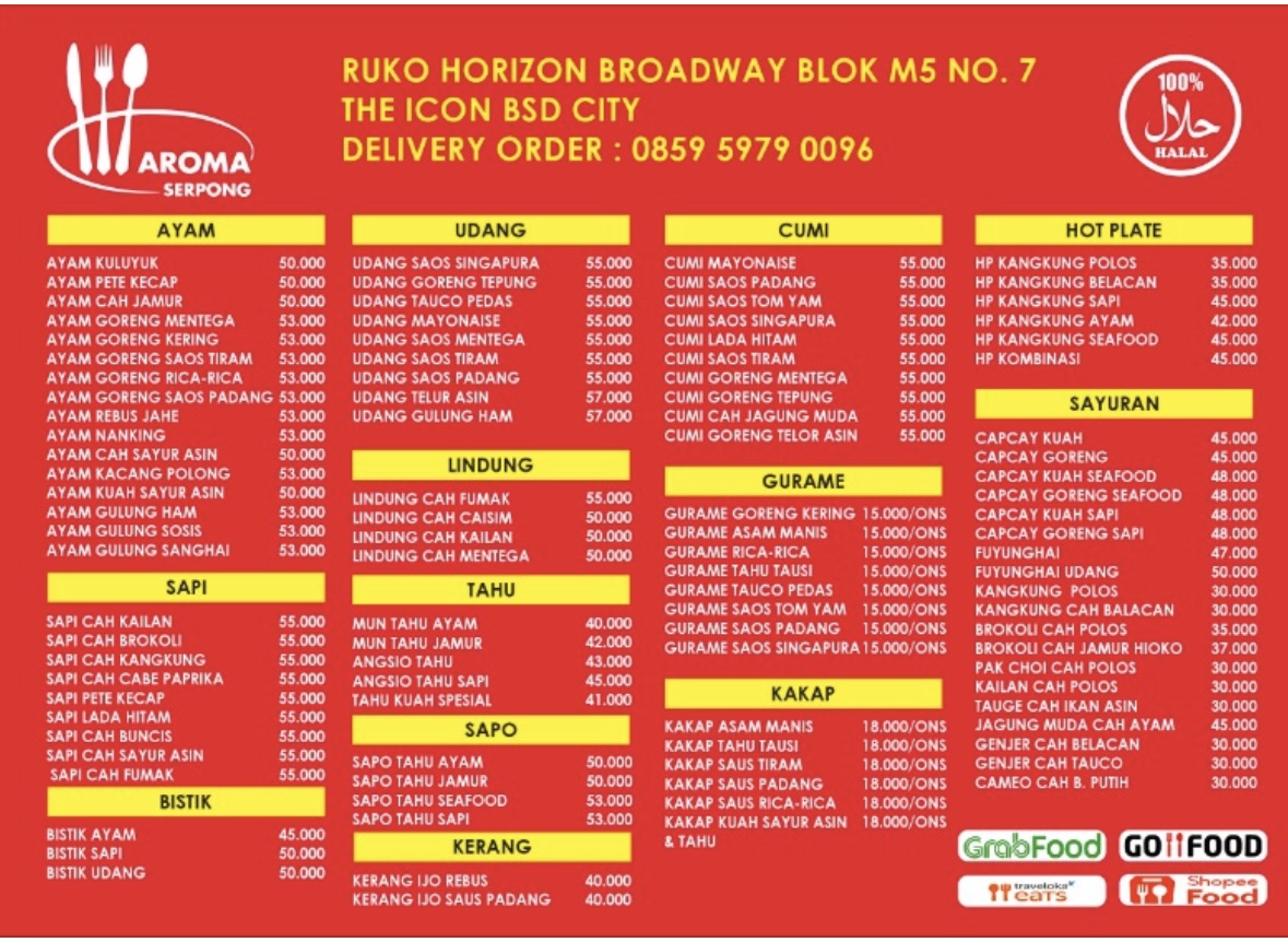 Aroma Serpong Photo Menu 2