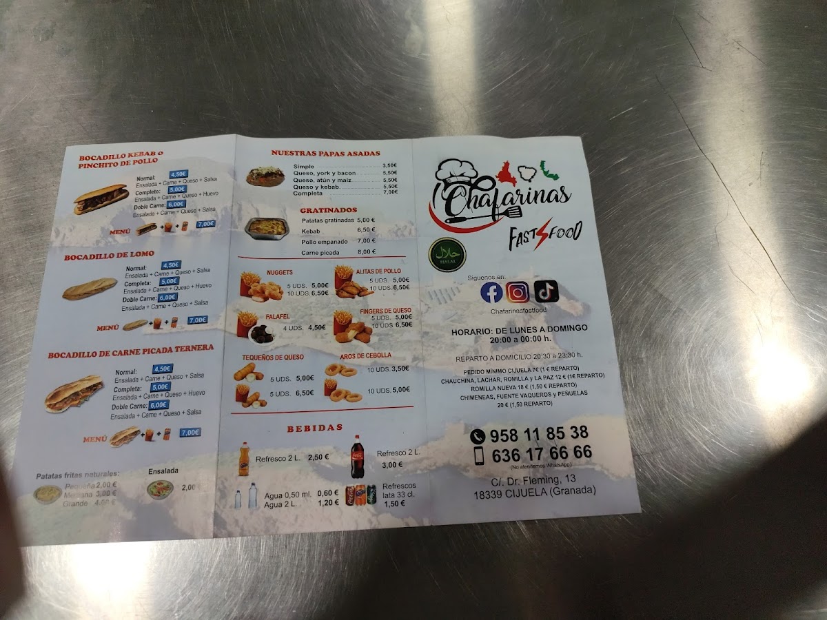 Chafarinas fast food Photo Menu 2