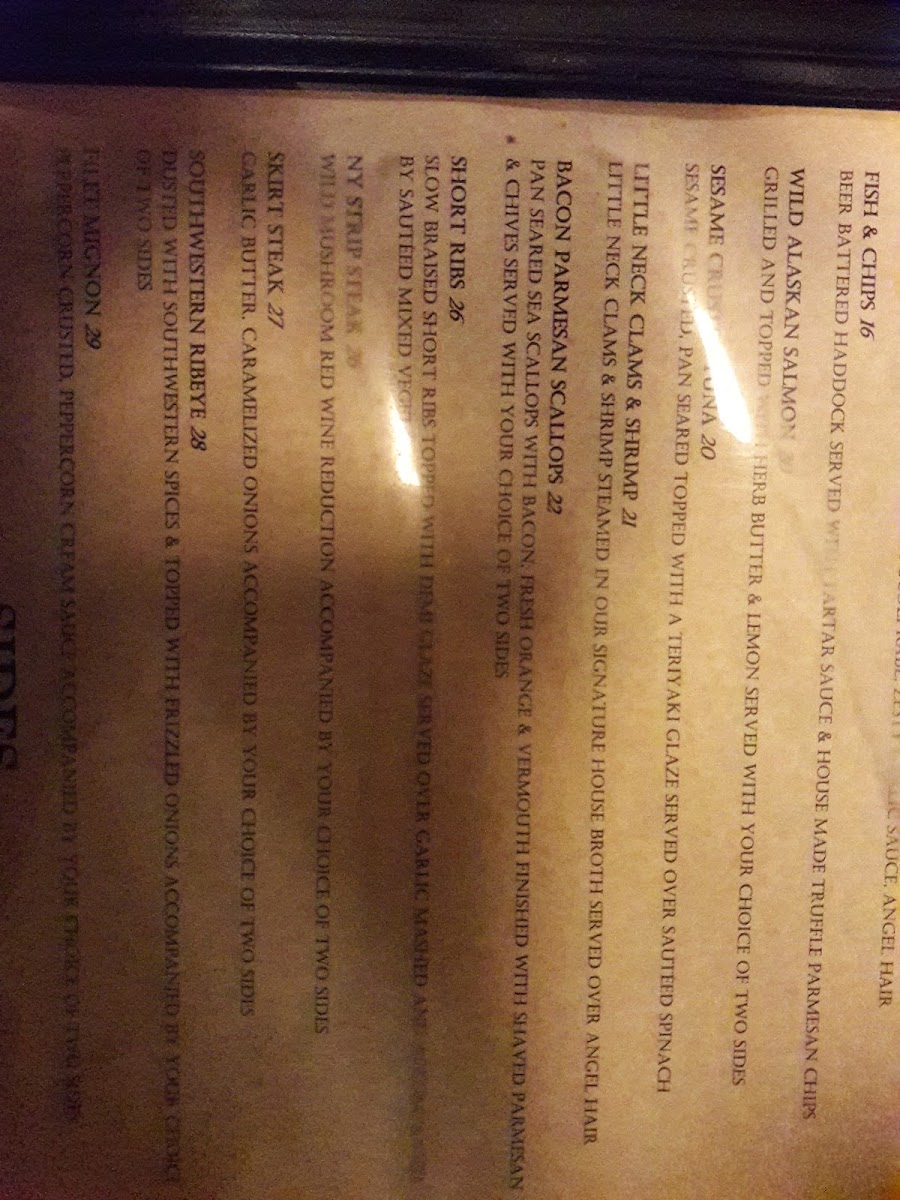 Carriage House Restaurant & Tavern Photo Menu 1