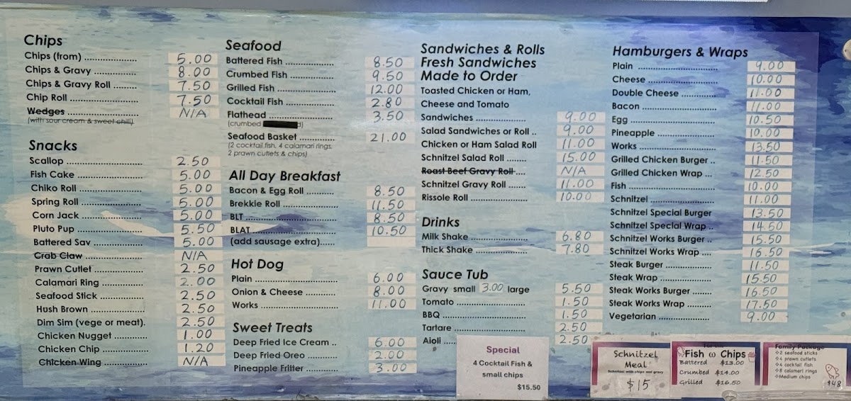 Ridge Street Takeaway Photo Menu 1