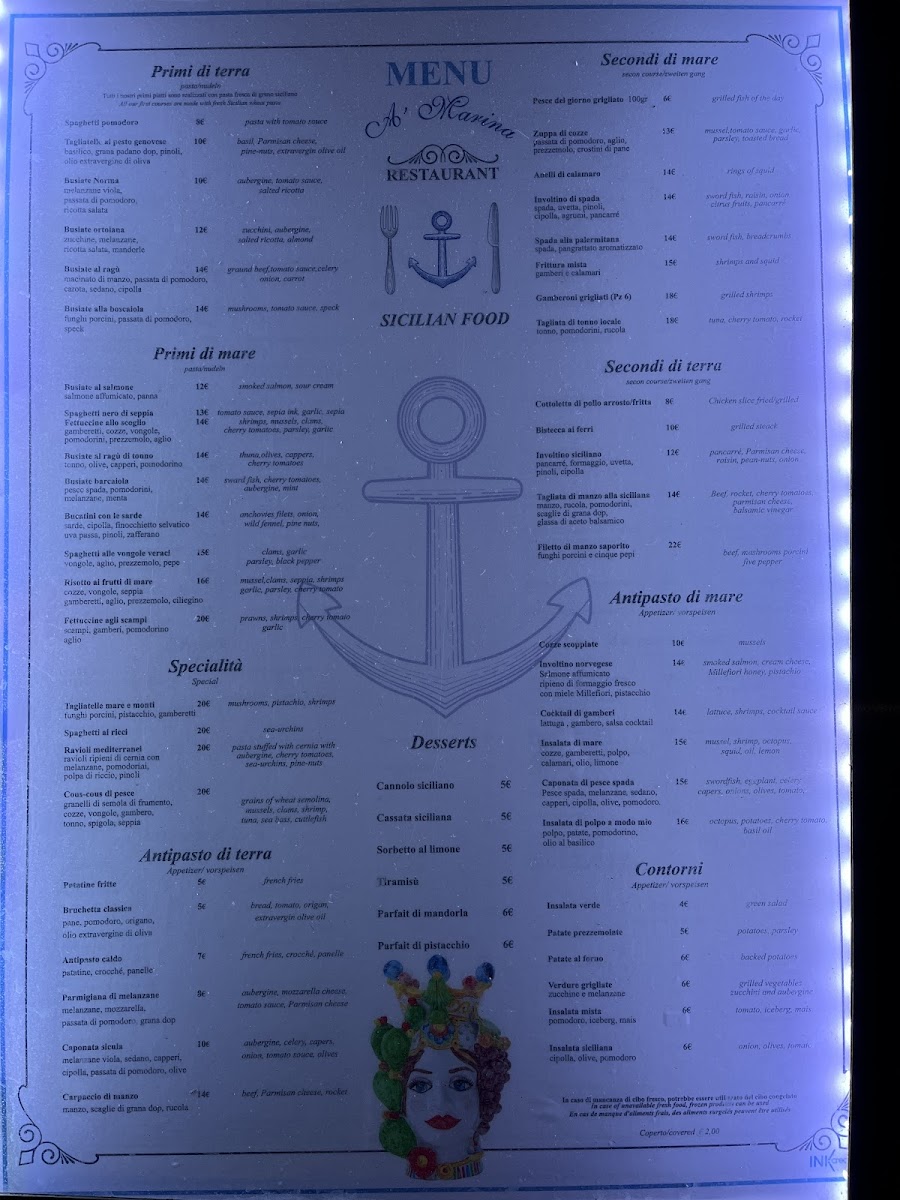 A' Marina Restaurant Photo Menu 8