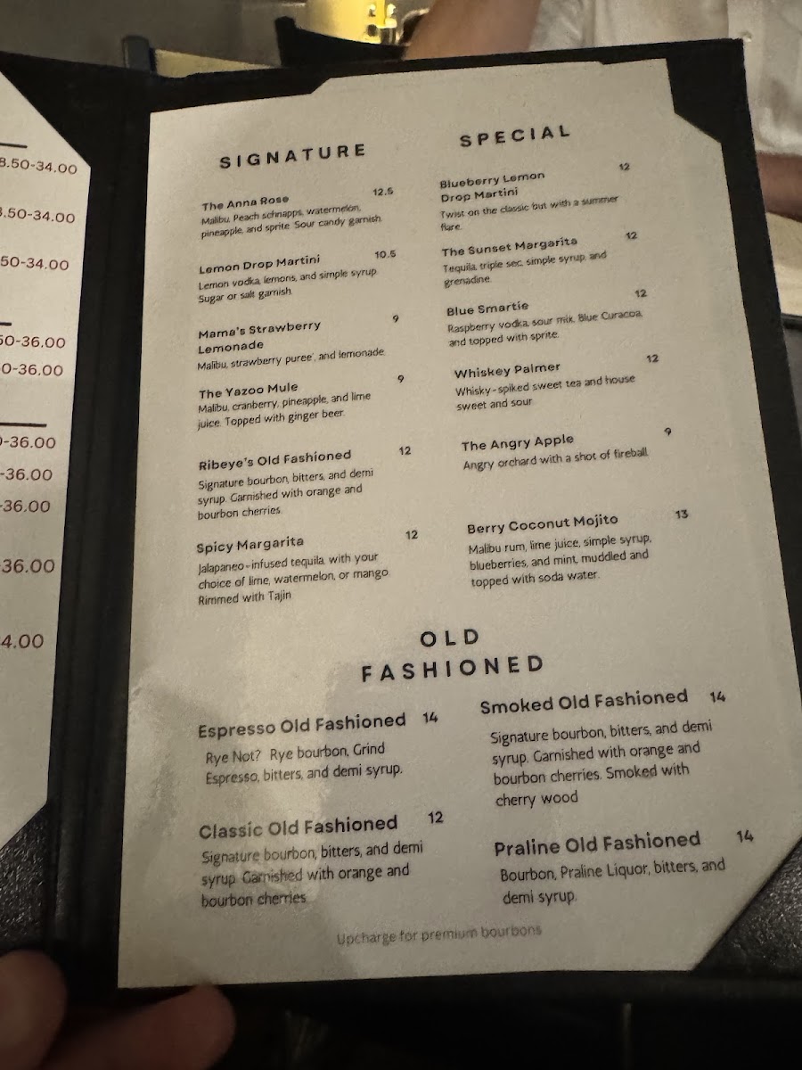 Ribeye's Steak House Photo Menu 6