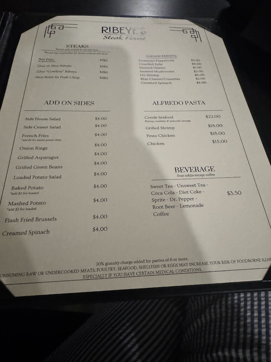 Ribeye's Steak House Photo Menu 7