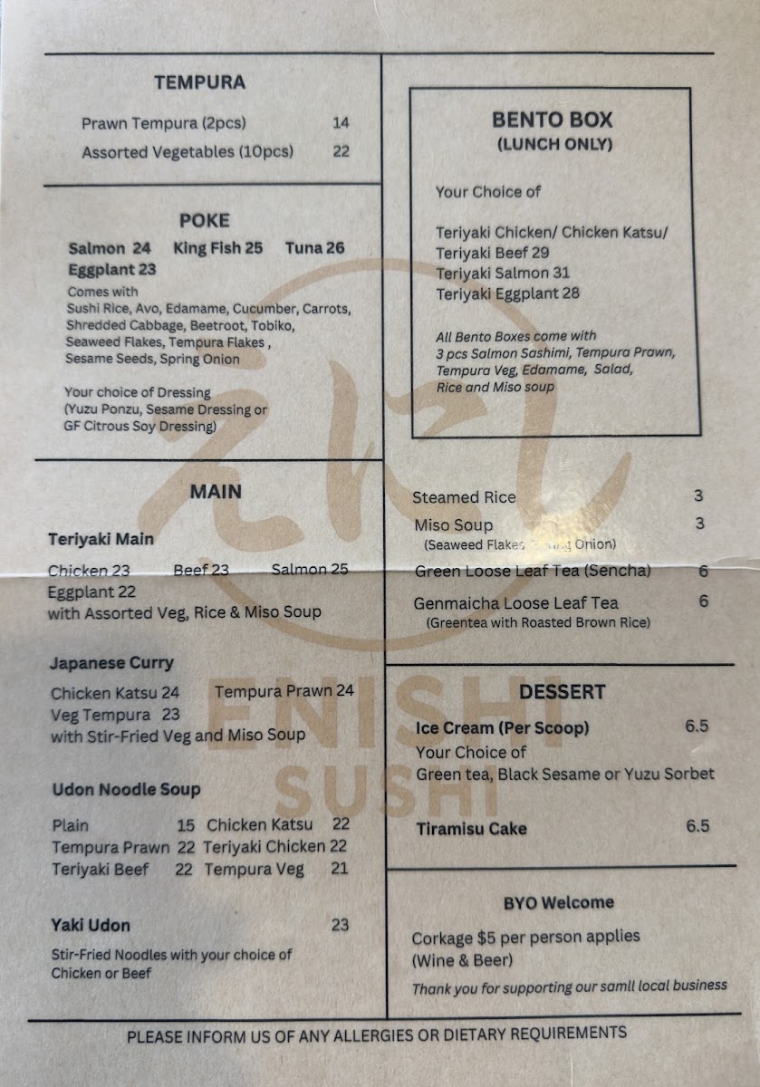 Enishi Sushi Photo Menu 1