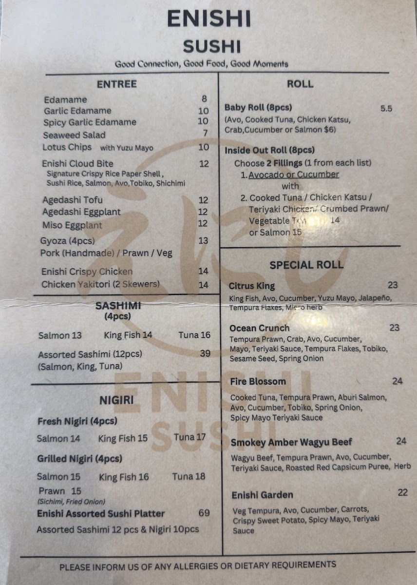 Enishi Sushi Photo Menu 2