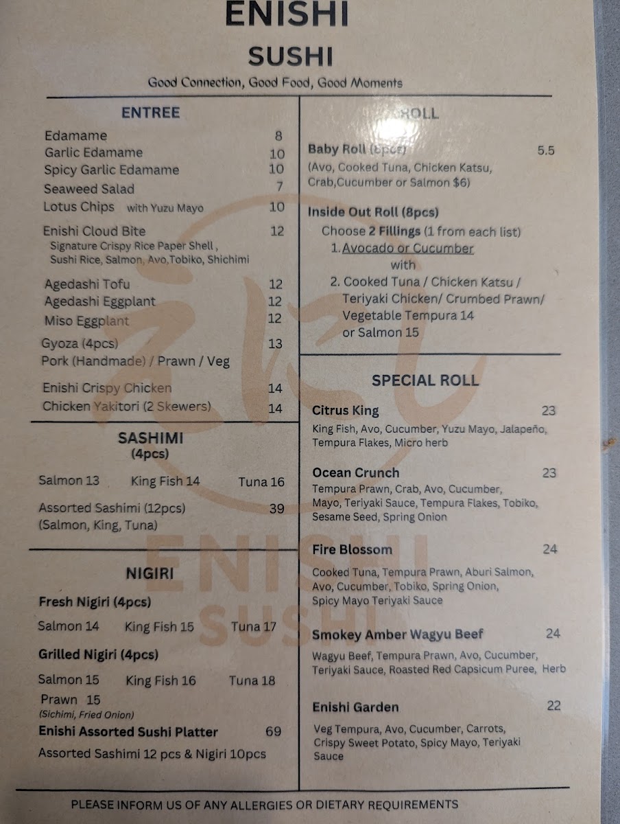 Enishi Sushi Photo Menu 3